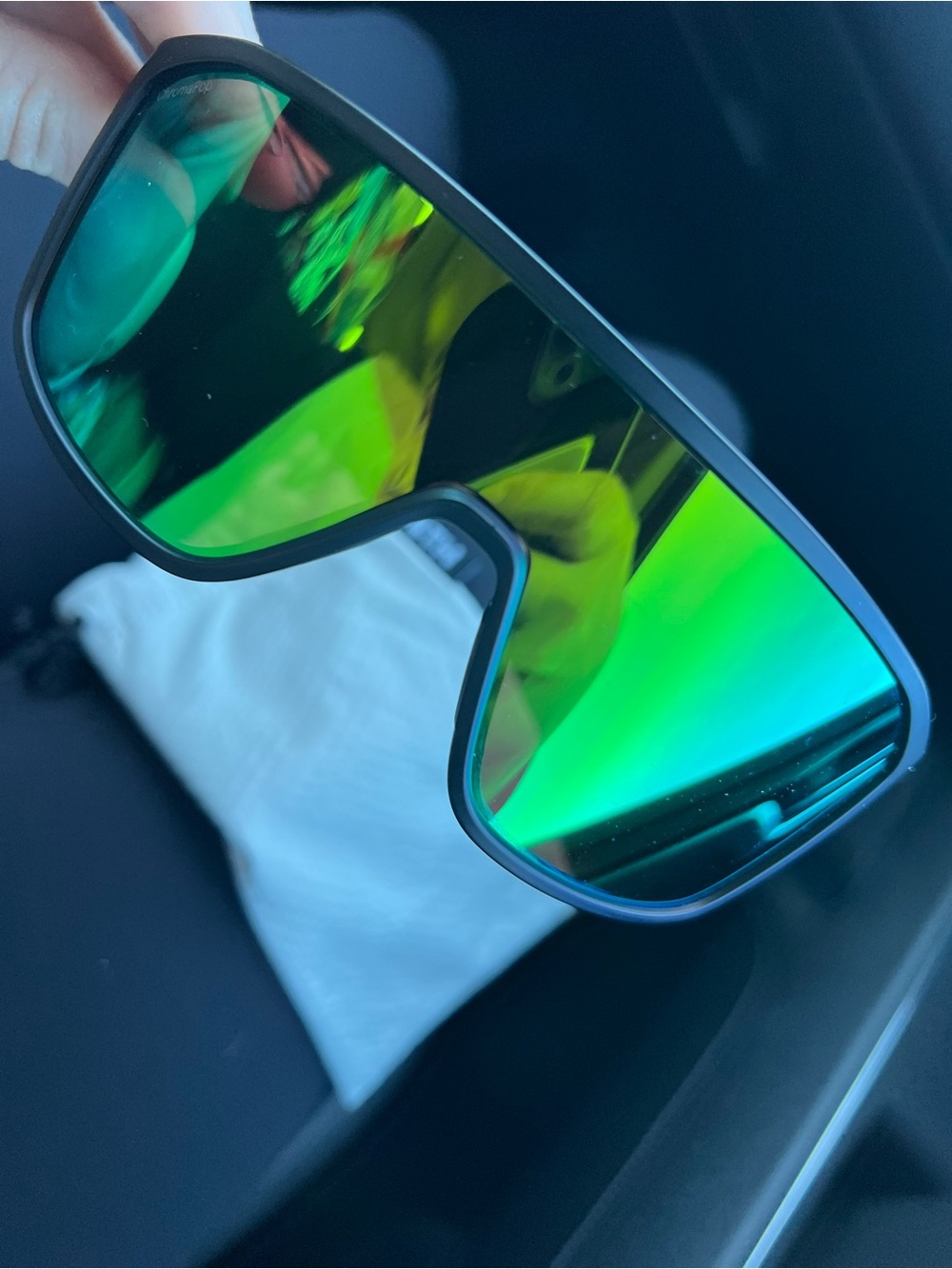SMITH Boomtown Polarized ChromaPop Sunglasses with Green Mirrored Lenses